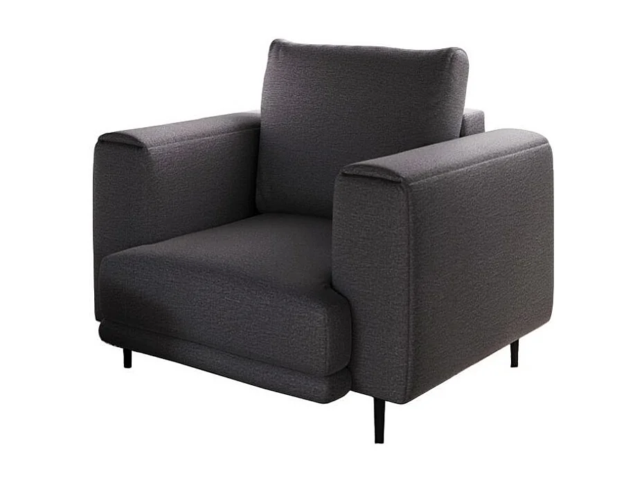 Fauteuil en velours DAVINA - Douceur luxueuse-Gris foncé