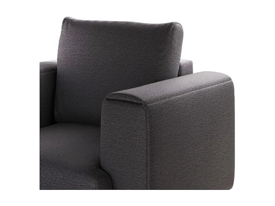 Fauteuil en velours DAVINA - Douceur luxueuse-Gris foncé