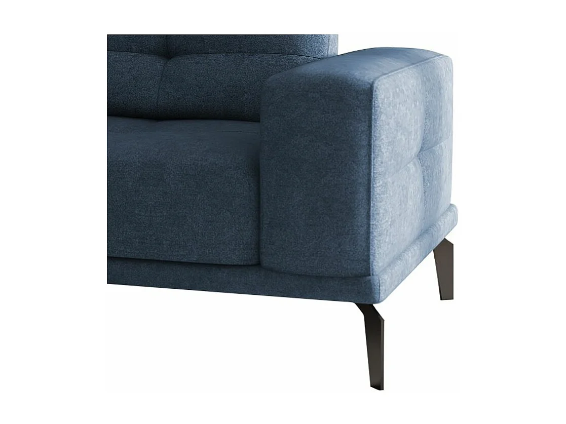 Design fauteuil lichtblauwe stof Torpille 125 cm
