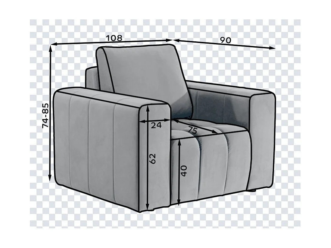 Fauteuil moderne capitonné LARKO velours-Jaune chamoix