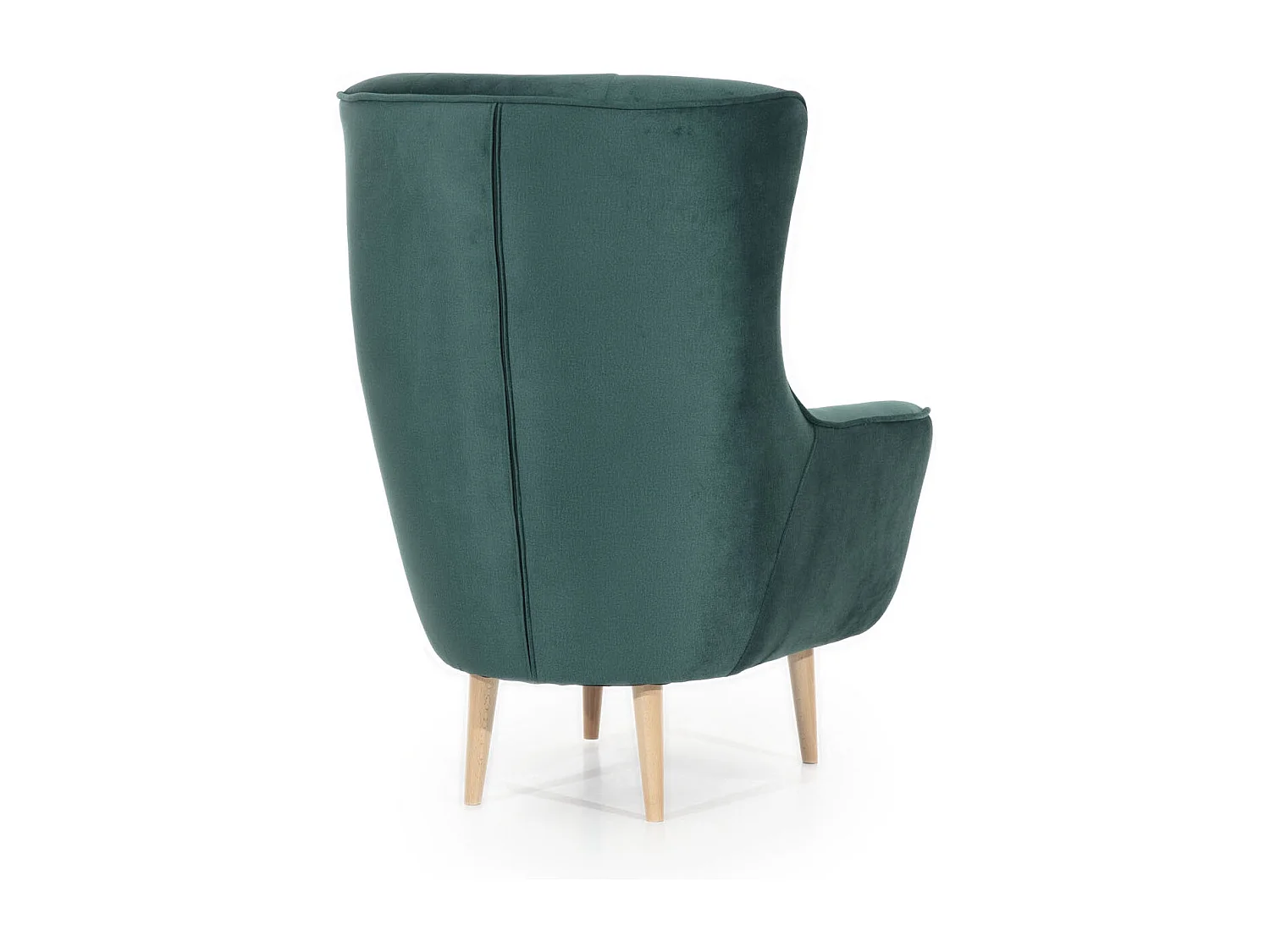 Fauteuil bergère velours gris capitonné Lazza 80cm