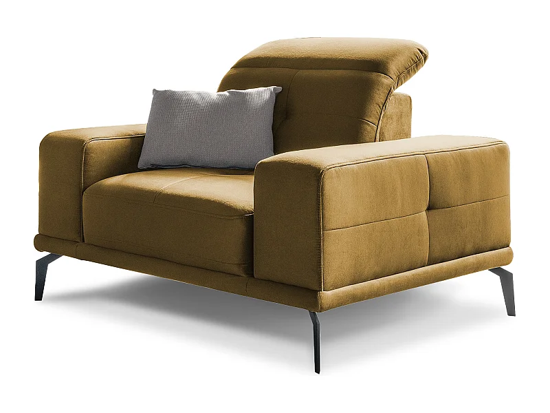 Fauteuil design en velours TORPILLE-Vert foncé