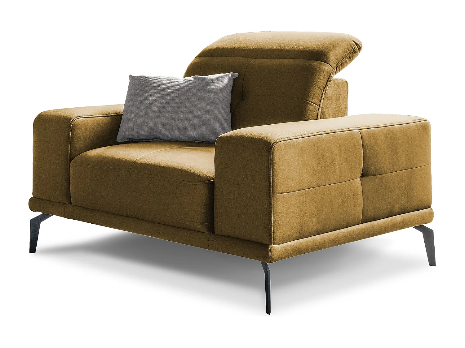 Fauteuil design en velours TORPILLE-Vert foncé