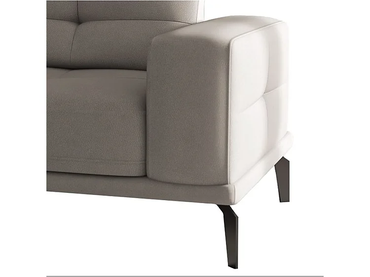 Fauteuil design tissu doux marron clair Torpille 125cm