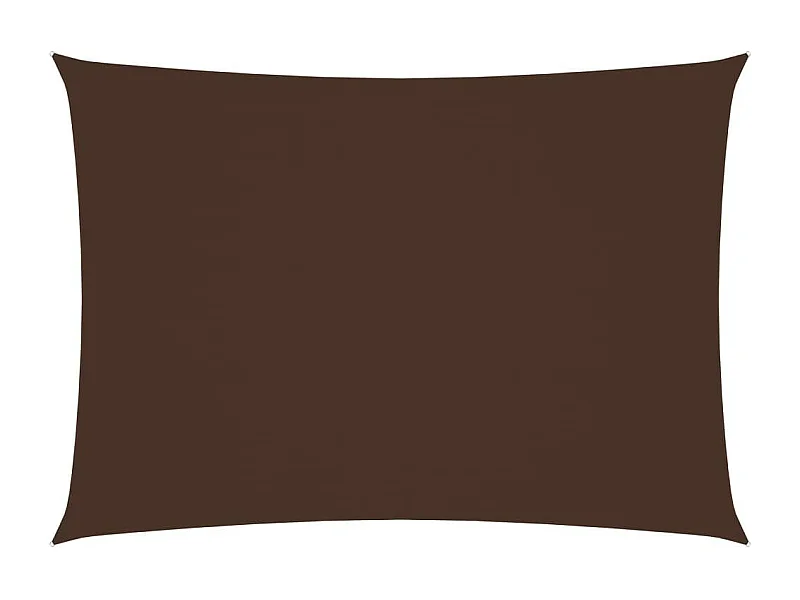 Voile de parasol Tissu Oxford rectangulaire 4x6 m Marron