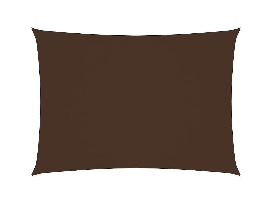Voile de parasol Tissu Oxford rectangulaire 4x6 m Marron