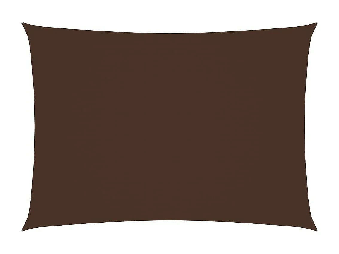 Voile de parasol Tissu Oxford rectangulaire 4x6 m Marron