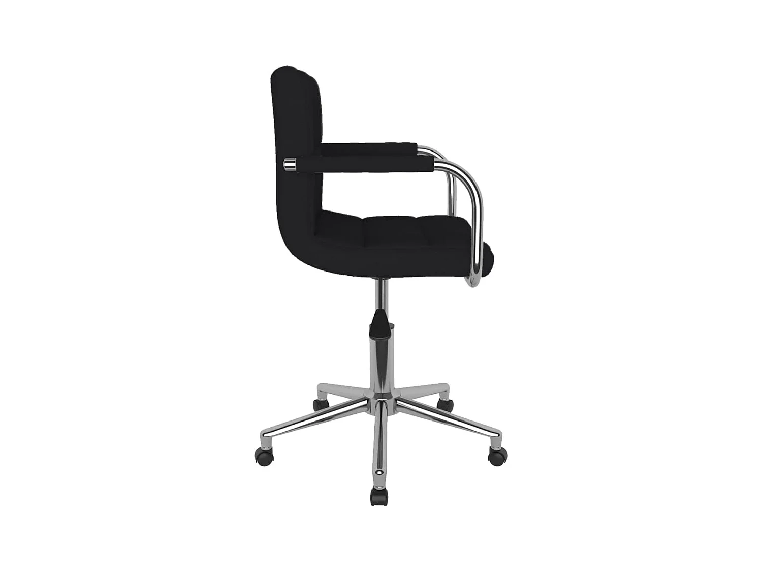 Chaise pivotante de bureau Noir Tissu 8