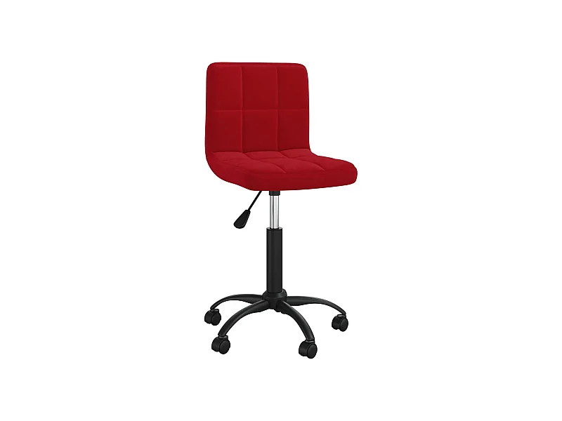 Chaise pivotante de bureau Rouge bordeaux Velours 19