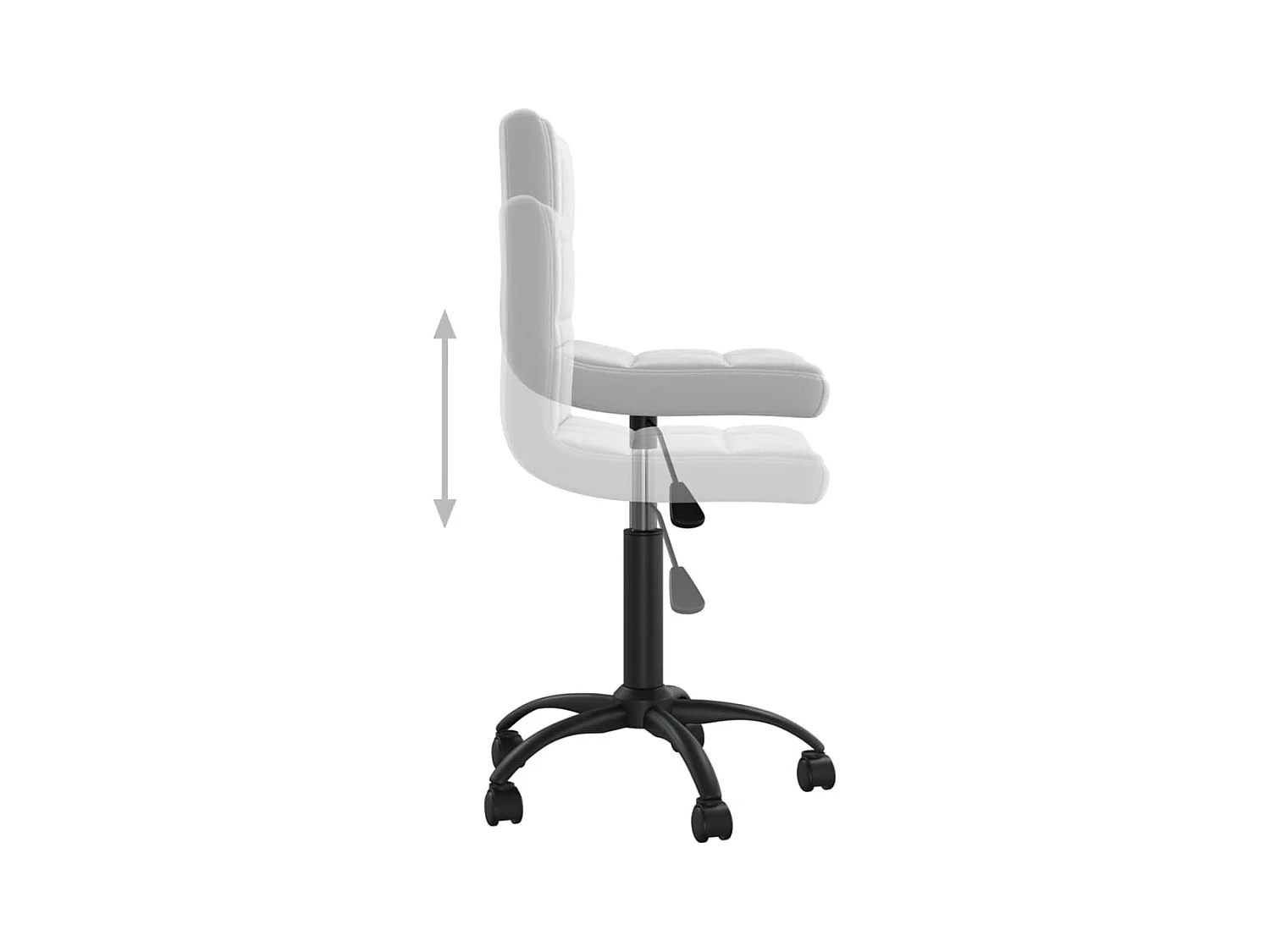 Chaise pivotante de bureau Gris clair Velours 8