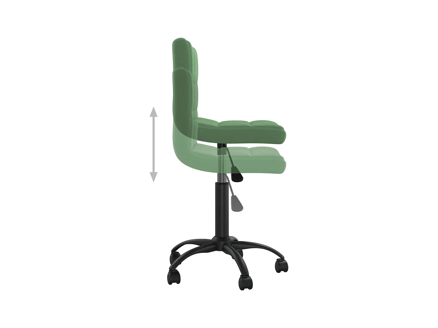 Chaise pivotante de bureau Vert foncé Velours 13