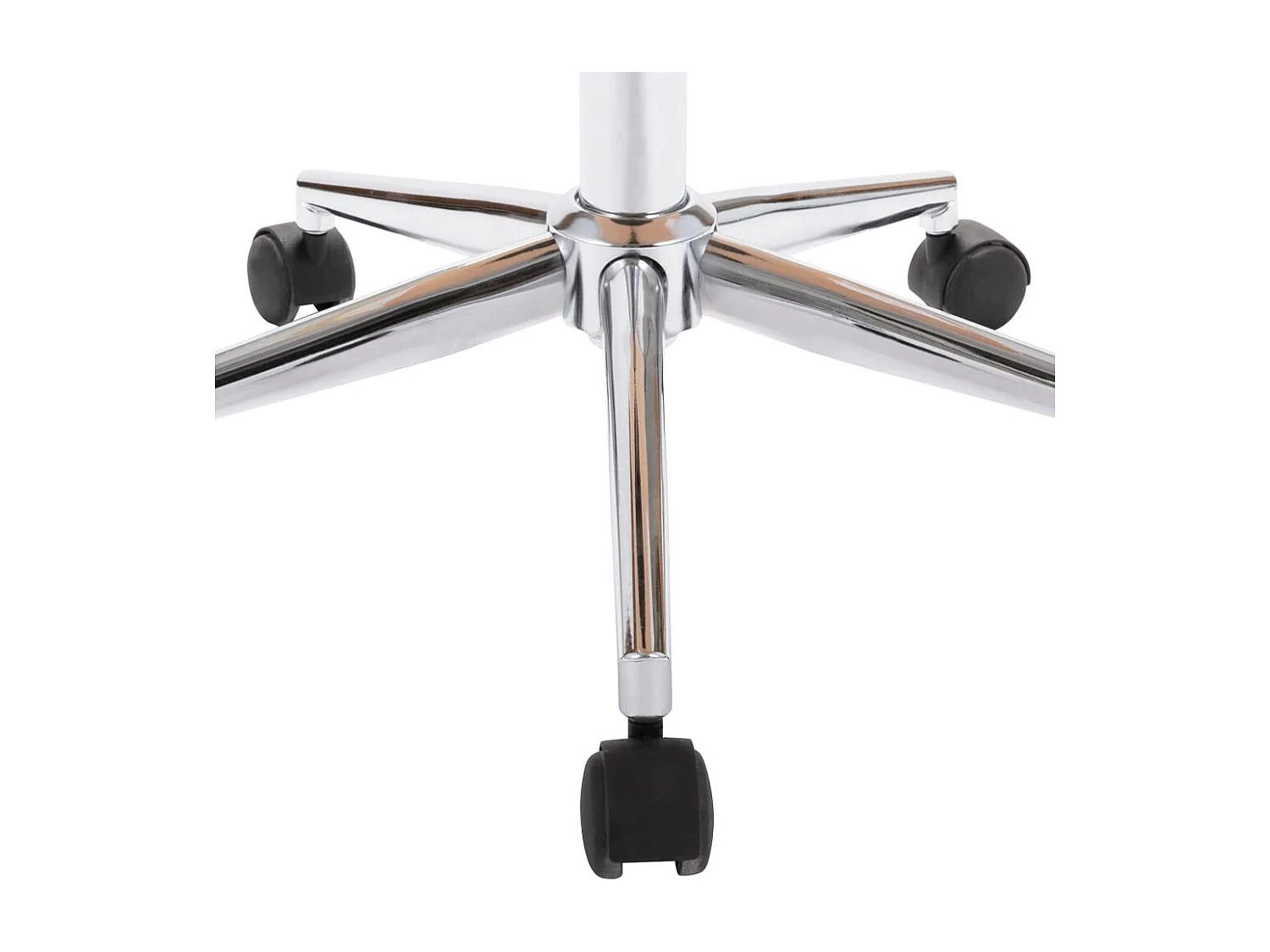 Chaise pivotante de bureau Crème Bois courbé et similicuir 3