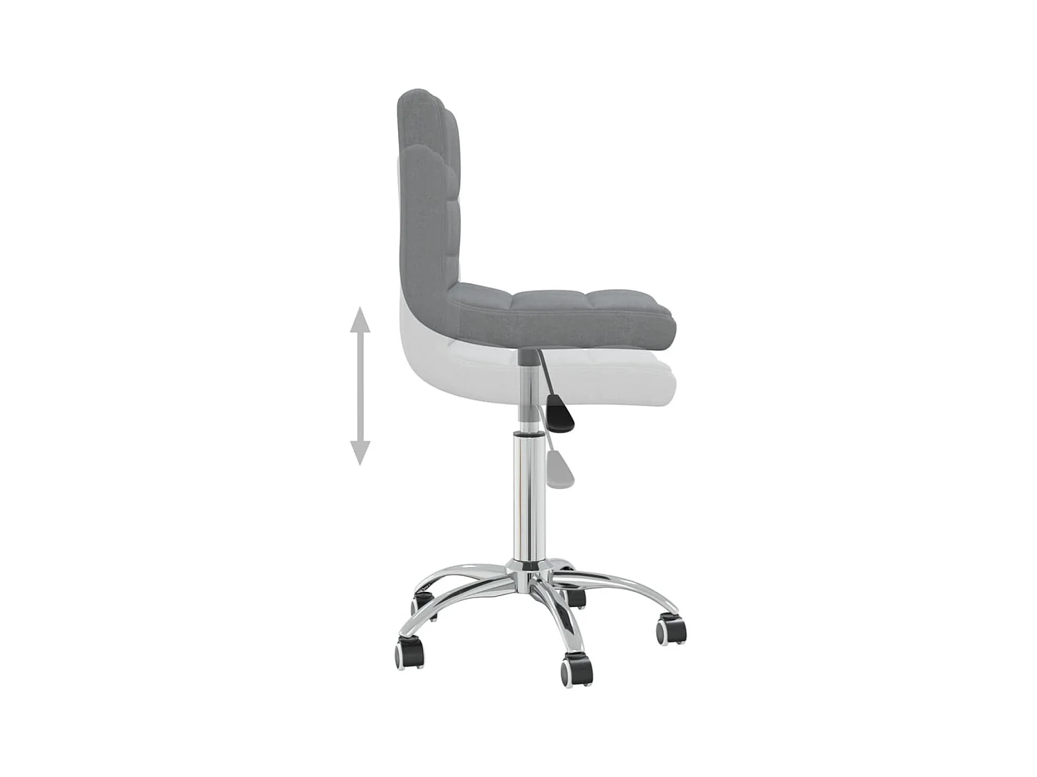 Chaise pivotante de bureau Gris clair Tissu 10