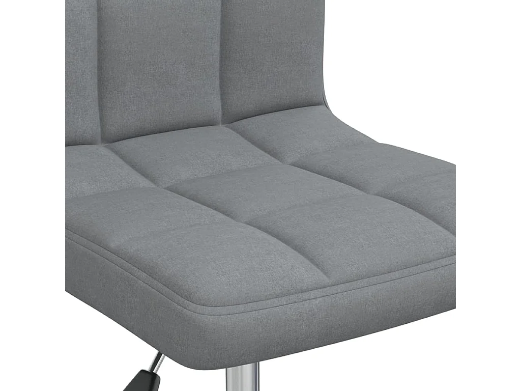 Chaise pivotante de bureau Gris clair Tissu 10