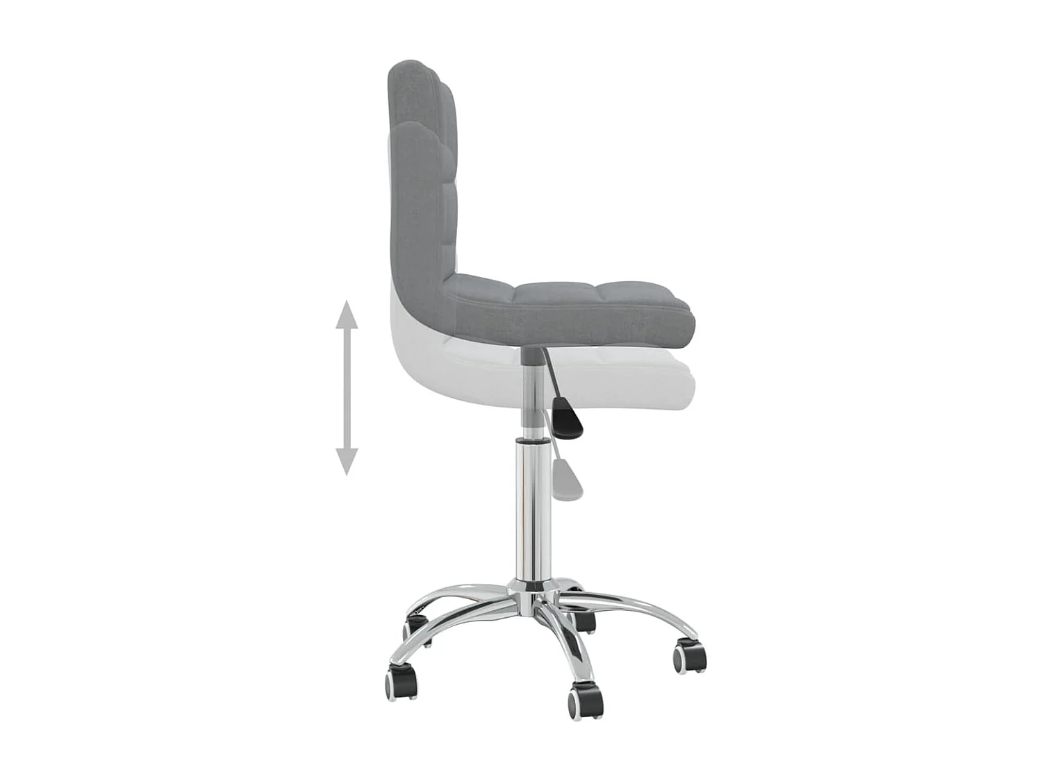 Chaise pivotante de bureau Gris clair Tissu 10