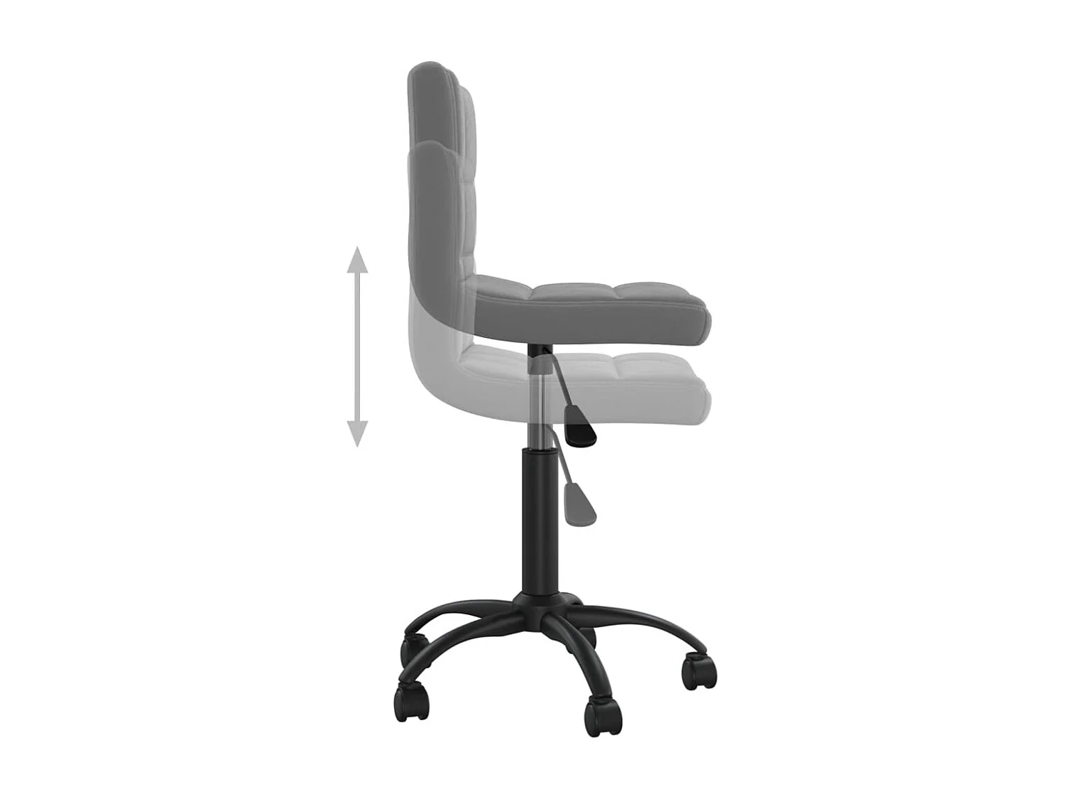 Chaise pivotante de bureau Gris foncé Velours 14