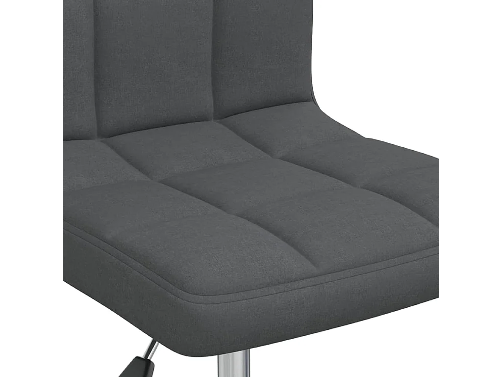 Chaise pivotante de bureau Gris foncé Tissu 12