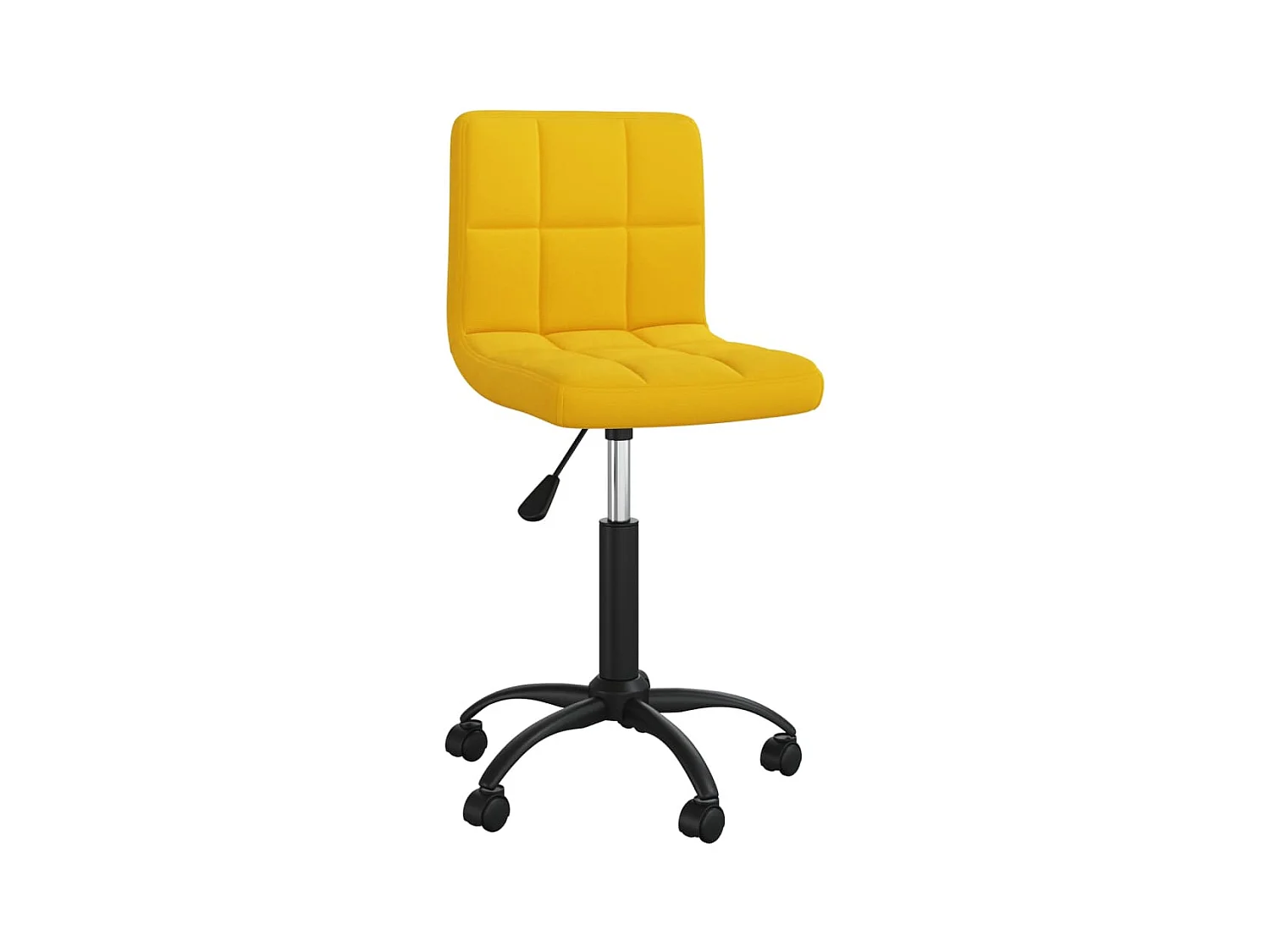 Chaise pivotante de bureau Jaune moutarde Velours 11