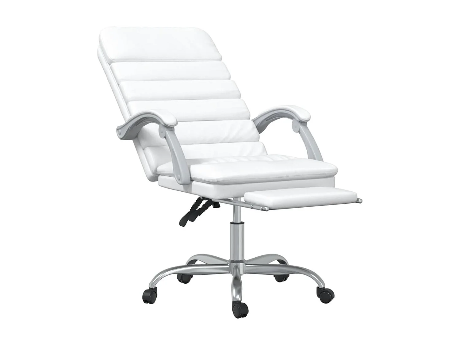 Fauteuil de massage inclinable de bureau Blanc Similicuir
