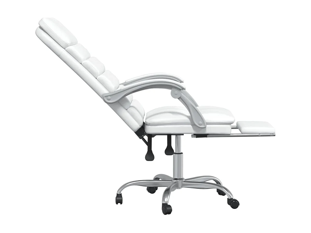 Fauteuil de massage inclinable de bureau Blanc Similicuir
