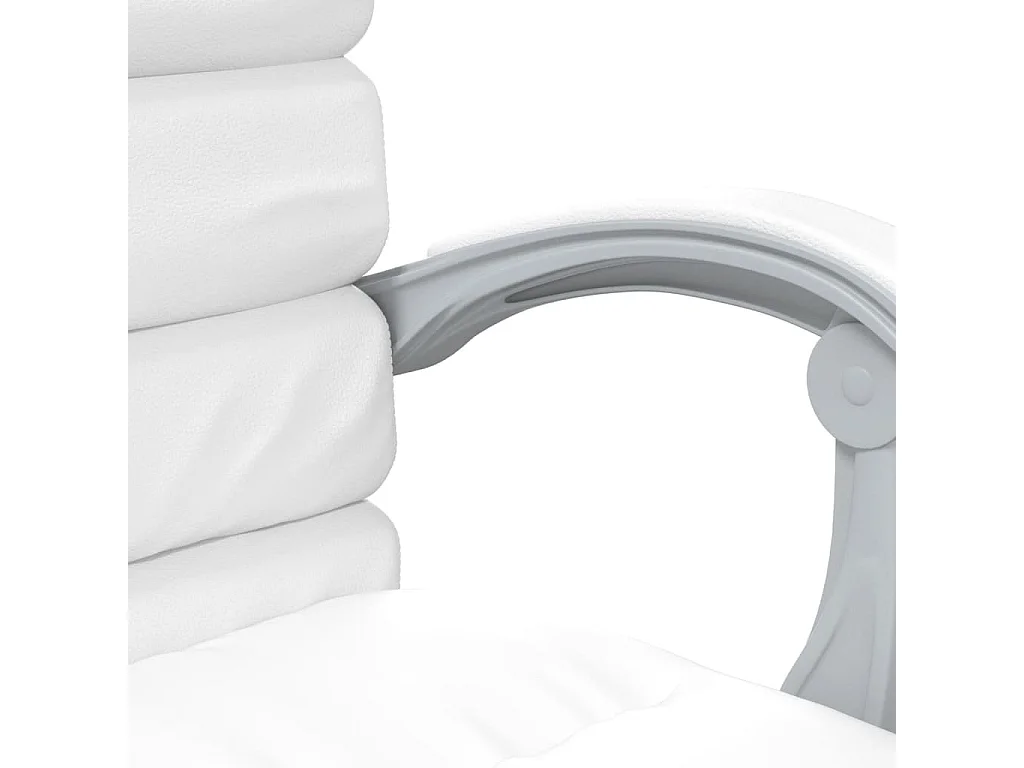 Fauteuil de massage inclinable de bureau Blanc Similicuir