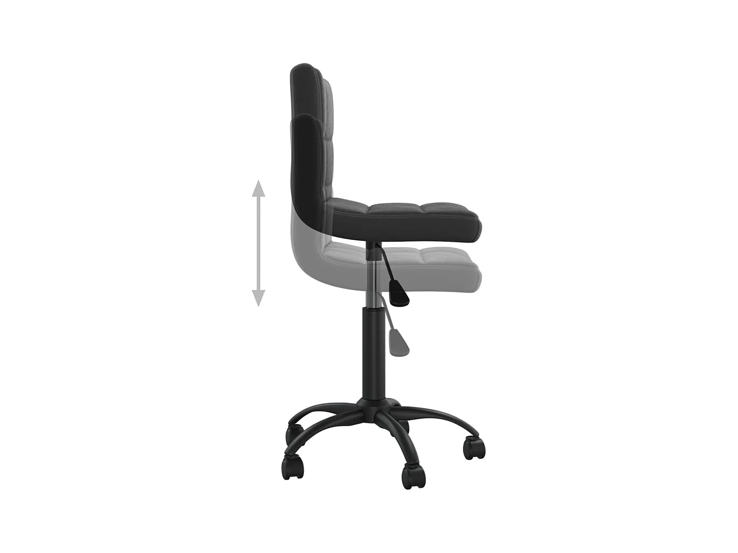 Chaise pivotante de bureau Noir Velours 11