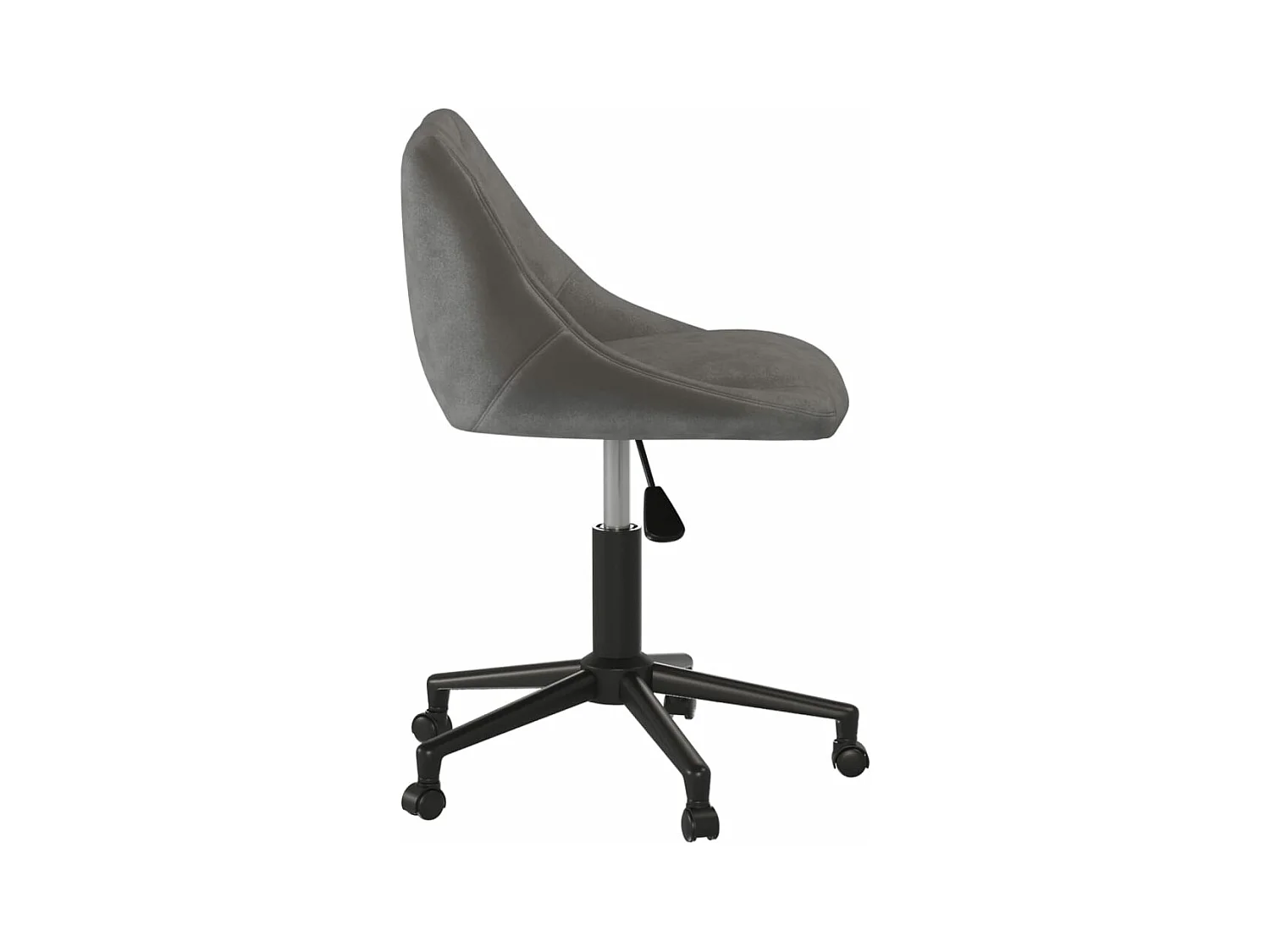Chaise pivotante de bureau Gris foncé Velours 29