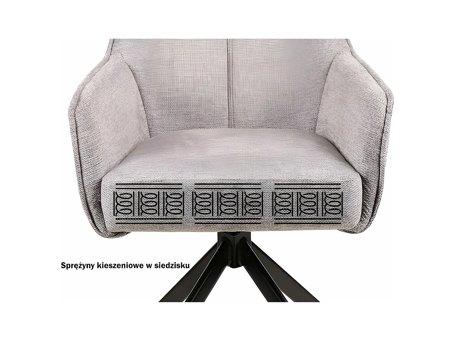 Sedia Notti/rivestimento in tessuto/rotazione 180 gradi/Marrone