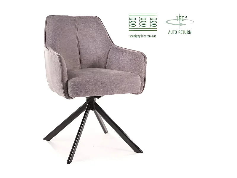 Stuhl Notti/Stoffbezug/Rotation 180Grad/Braun