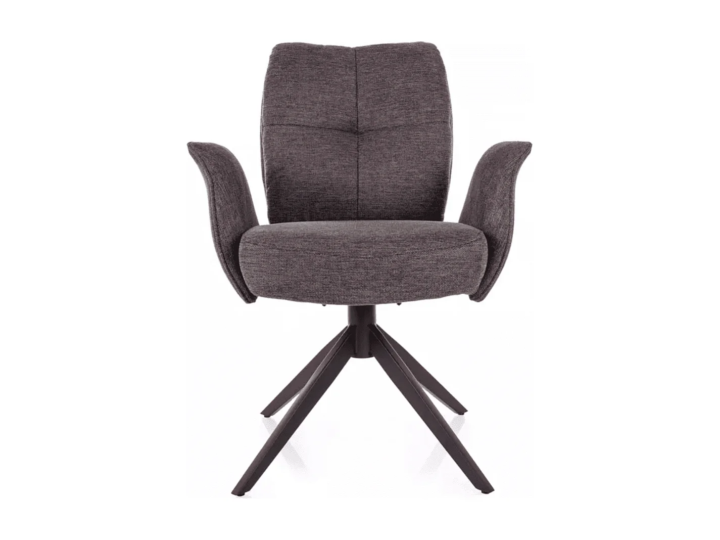 Fauteuil à oreilles/revêtement en tissu/rotation à 180 degrés/Marron