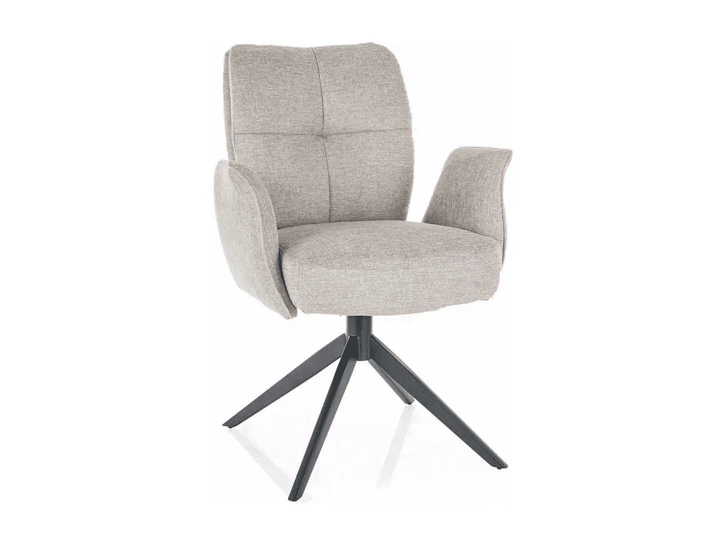 Fauteuil à oreilles/revêtement en tissu/rotation à 180 degrés/Gris