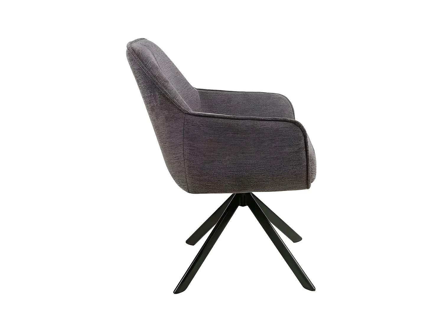 Sedia Notti/rivestimento in tessuto/rotazione 180 gradi/Antracite