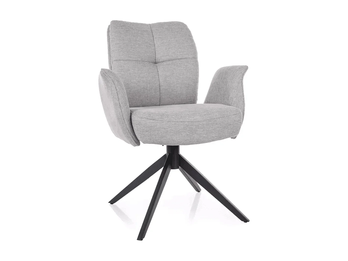 Fauteuil à oreilles/revêtement en tissu/rotation à 180 degrés/Gris