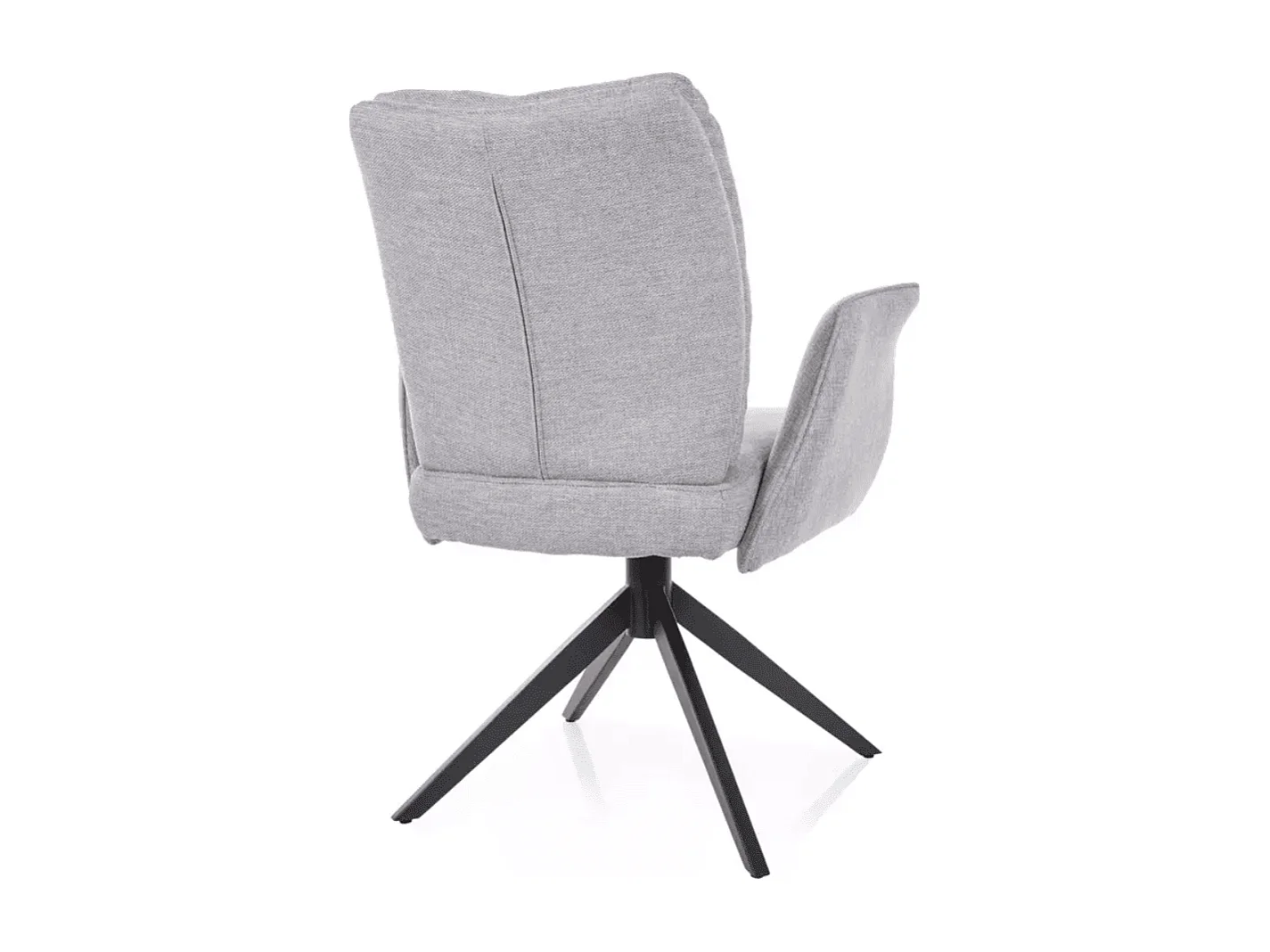 Fauteuil à oreilles/revêtement en tissu/rotation à 180 degrés/Gris