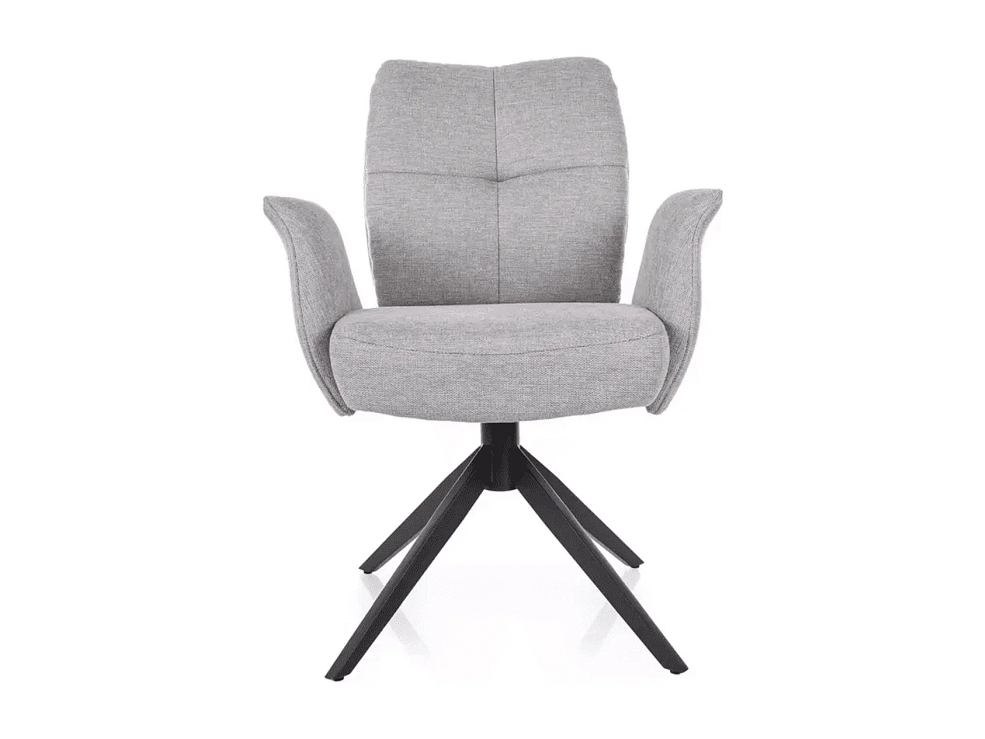 Fauteuil à oreilles/revêtement en tissu/rotation à 180 degrés/Gris