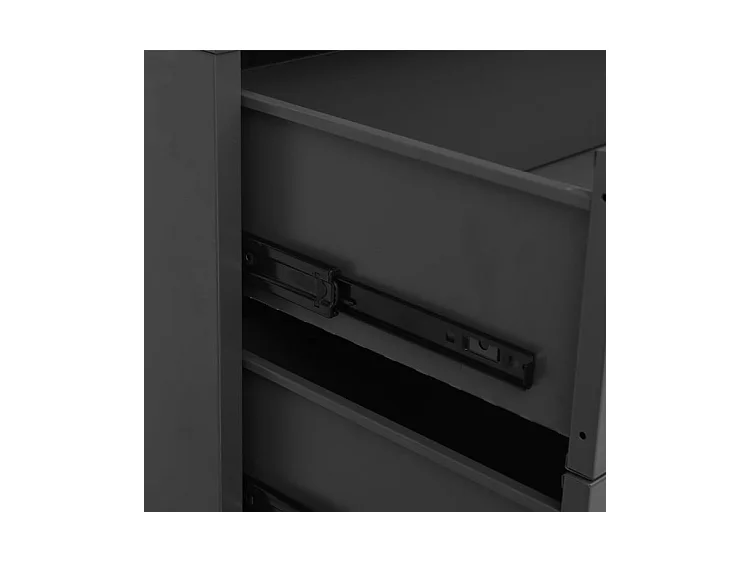 Commode 4 tiroirs métal Kibane 78cm - Style industriel-Couleur Gris