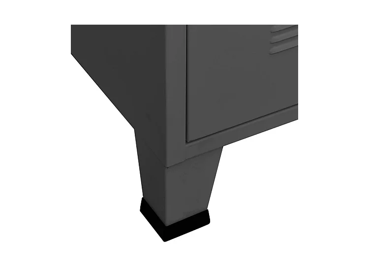 Commode 4 tiroirs métal Kibane 78cm - Style industriel-Couleur Gris