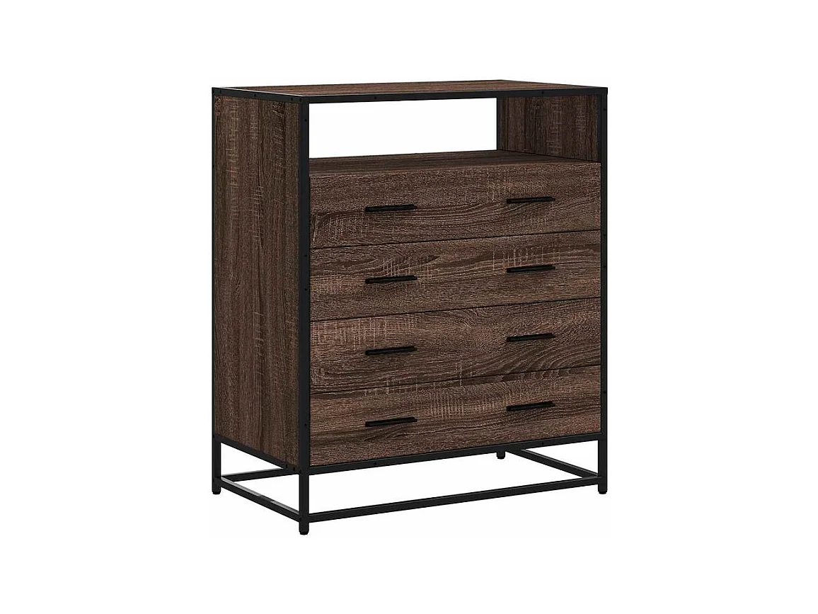 Commode chêne marron 70x41x70 bois d'ingénierie