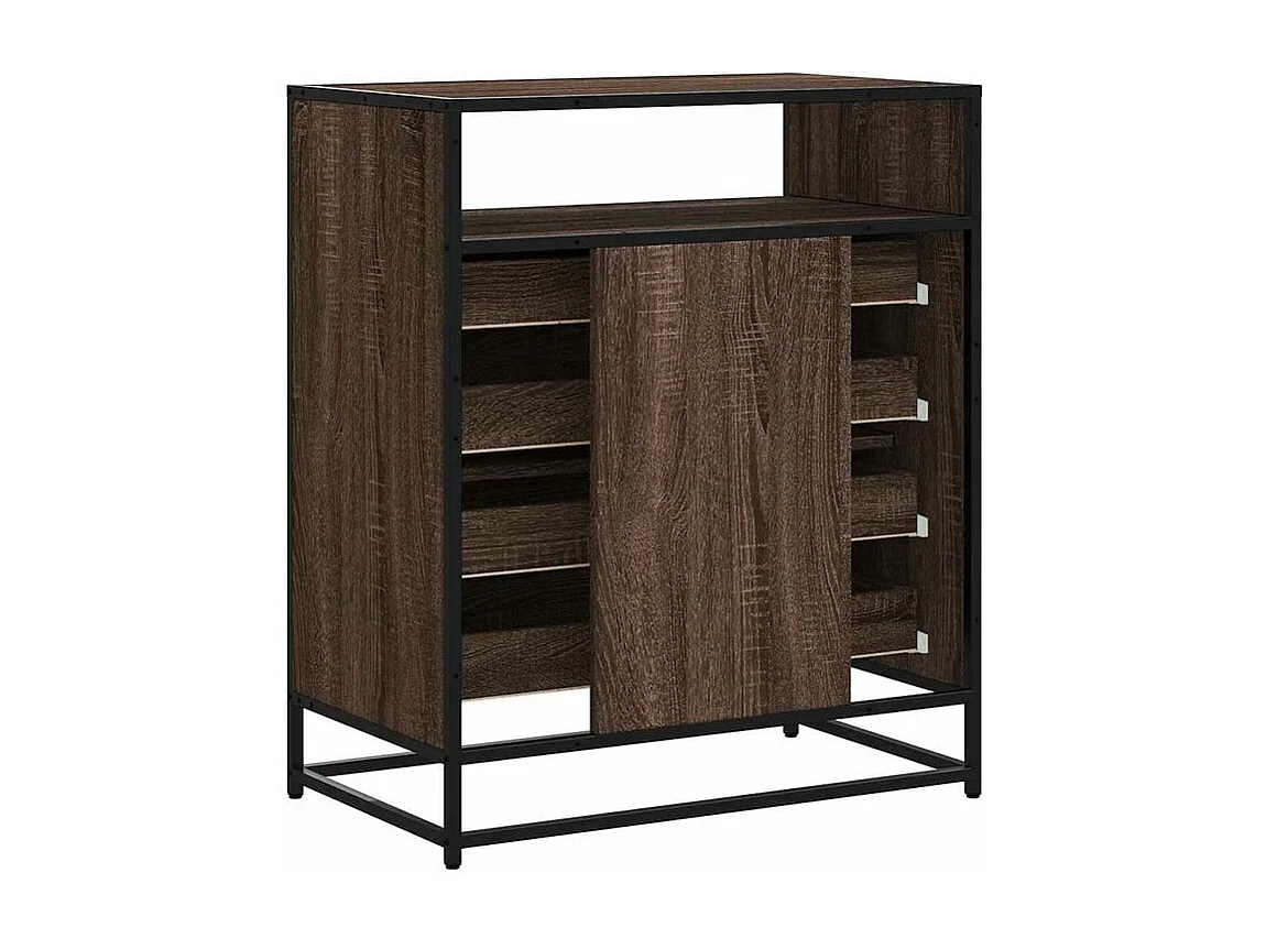 Commode chêne marron 70x41x70 bois d'ingénierie