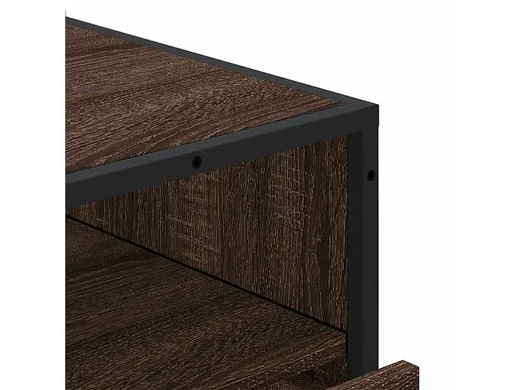 Commode chêne marron 70x41x70 bois d'ingénierie