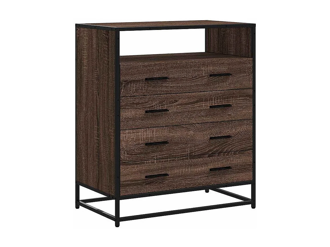 Commode chêne marron 70x41x70 bois d'ingénierie