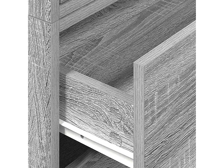 Armoires avec 2 tiroirs 2 pcs sonoma gris bois d'ingénierie