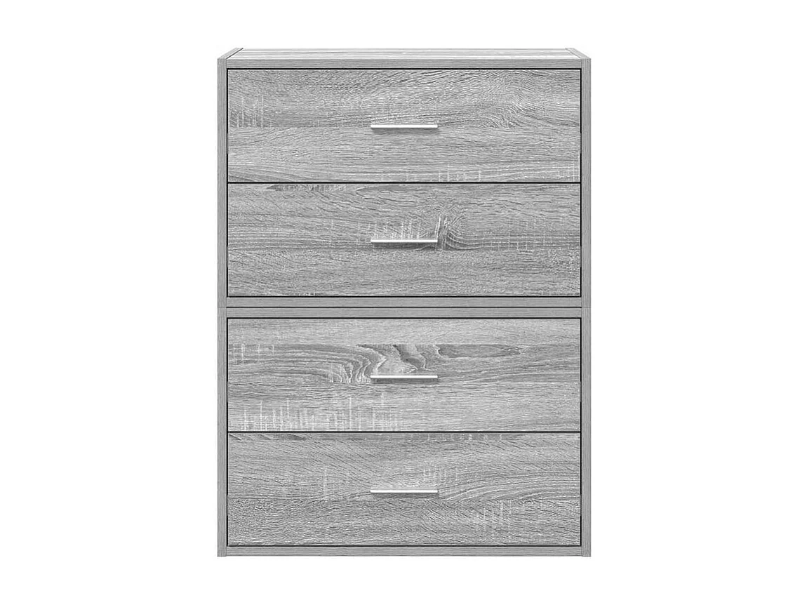 Armoires avec 2 tiroirs 2 pcs sonoma gris bois d'ingénierie