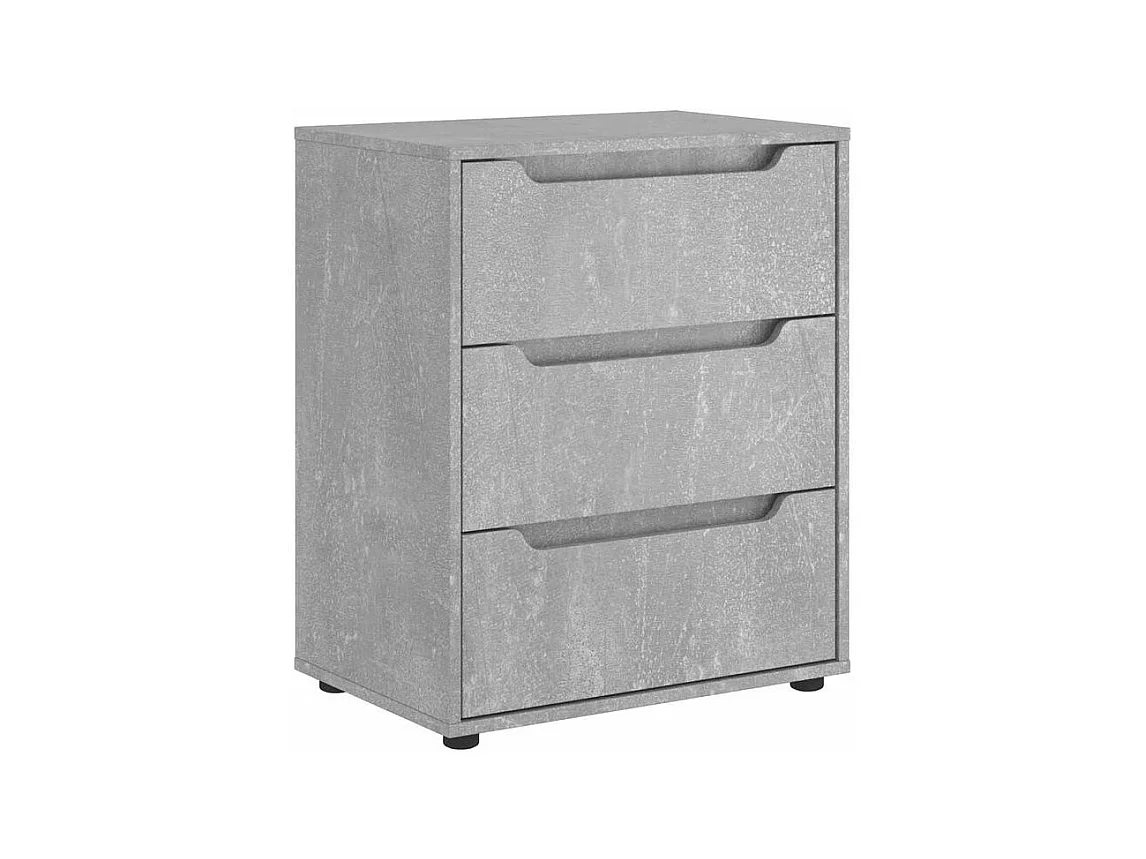 Buffet VISNES gris béton 60x40x73 bois d'ingénierie