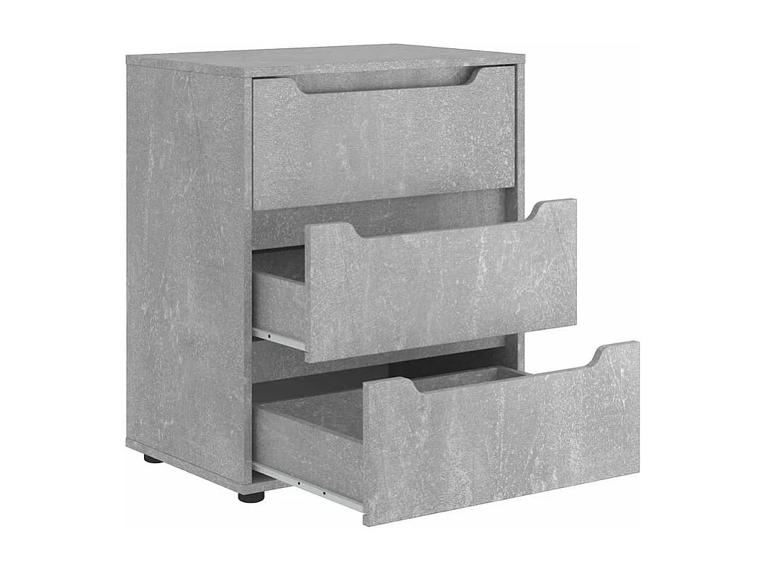 Buffet VISNES gris béton 60x40x73 bois d'ingénierie