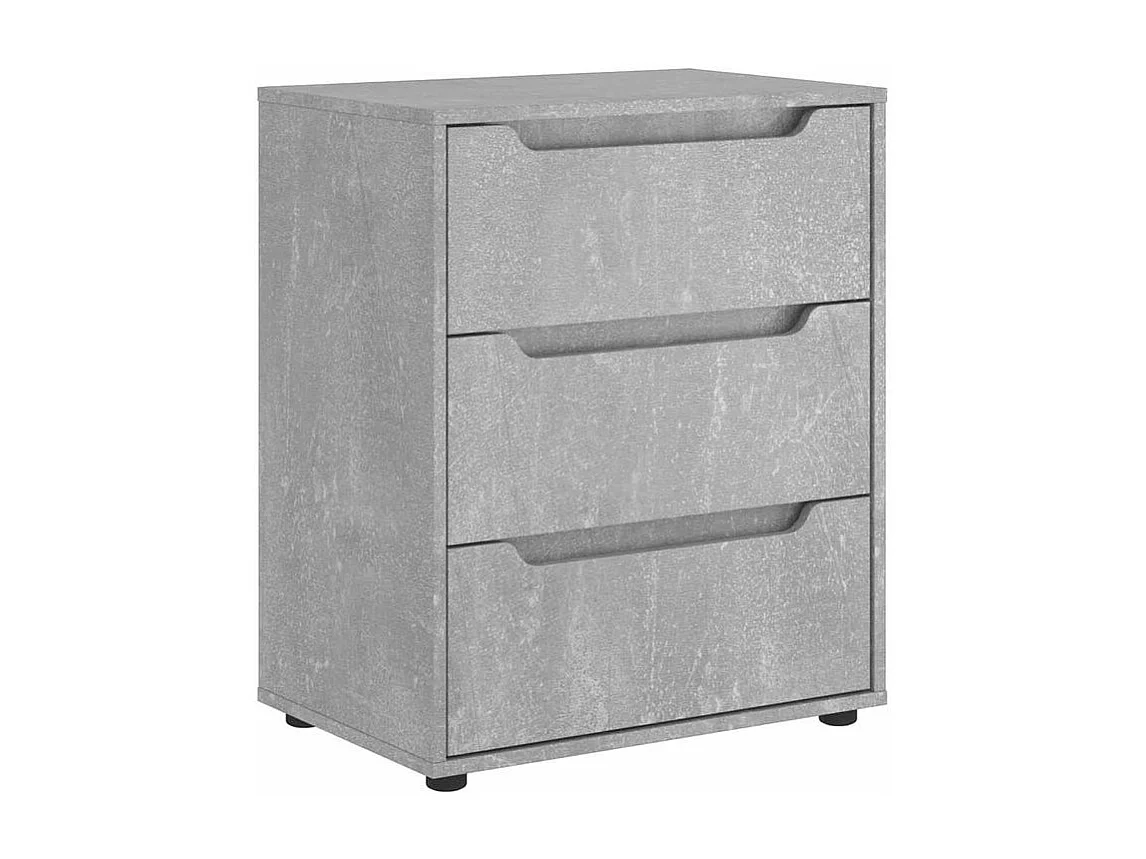 Buffet VISNES gris béton 60x40x73 bois d'ingénierie
