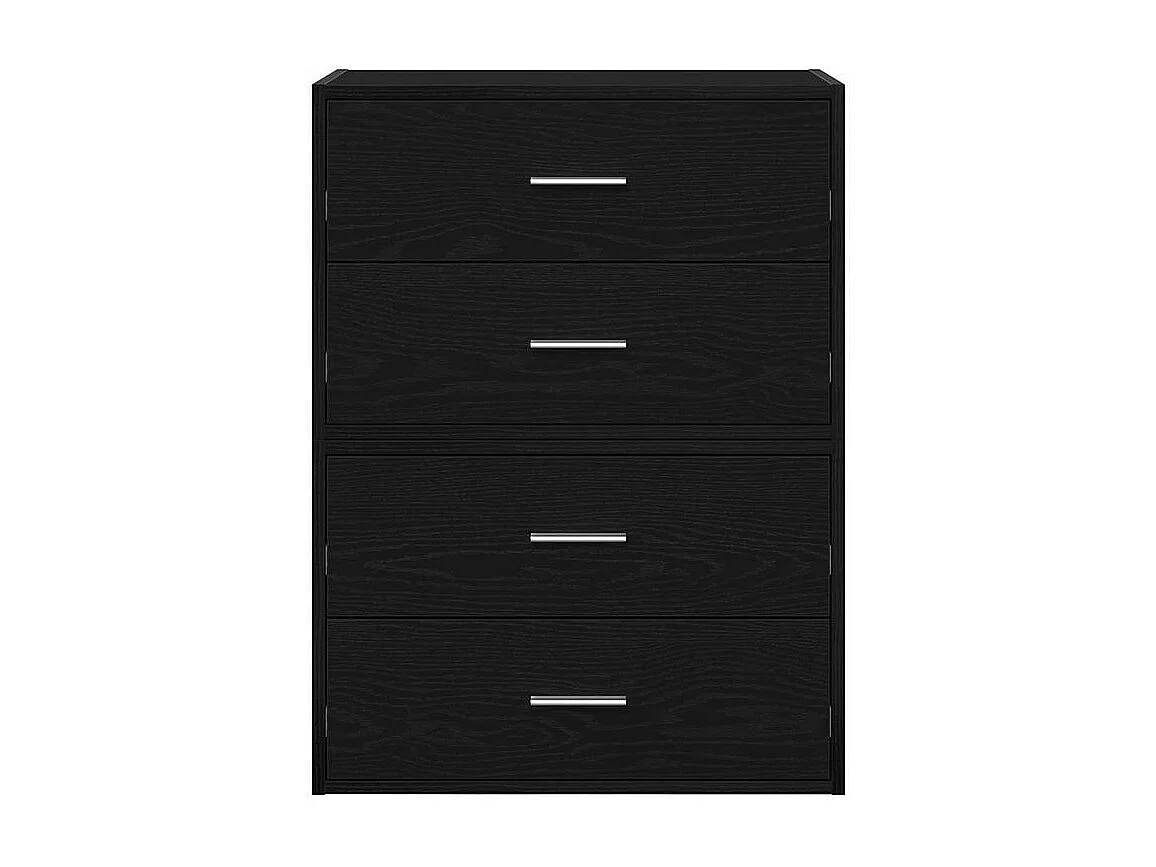 Armoires avec 2 tiroirs 2 pcs chêne noir bois d'ingénierie