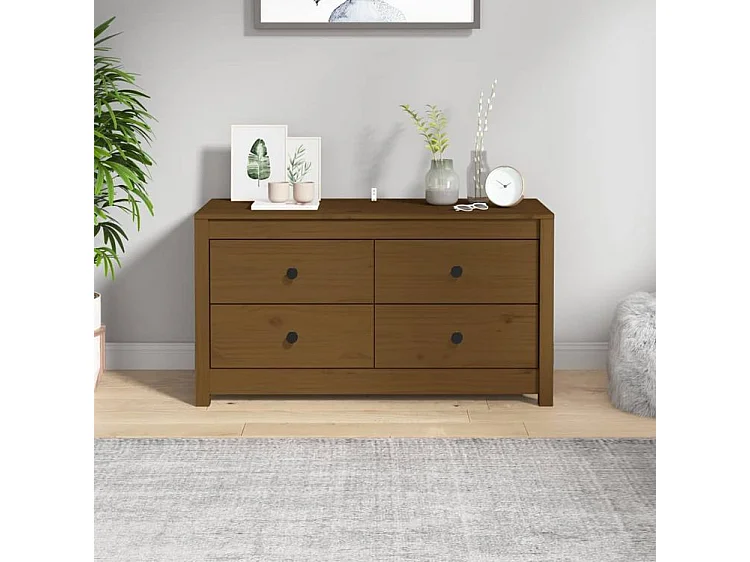 Armoire latérale Marron Miel 100x40x54 Bois de pin massif