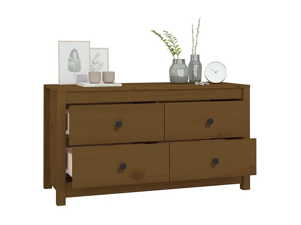 Armoire latérale Marron Miel 100x40x54 Bois de pin massif