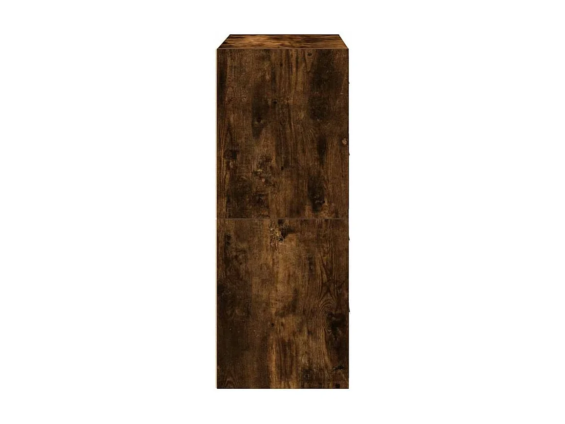 Armoires avec 2 tiroirs 2 pcs chêne fumé bois d'ingénierie